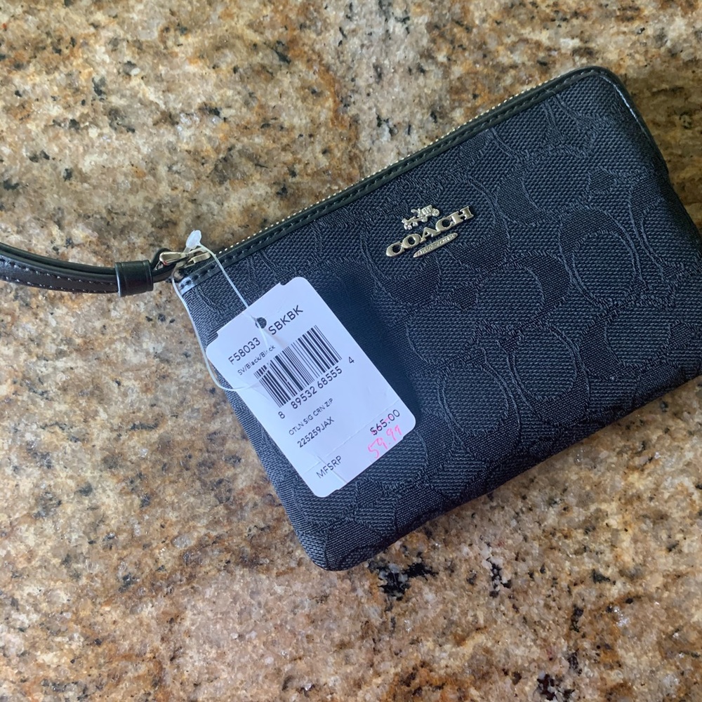 Coach Black Wristlet